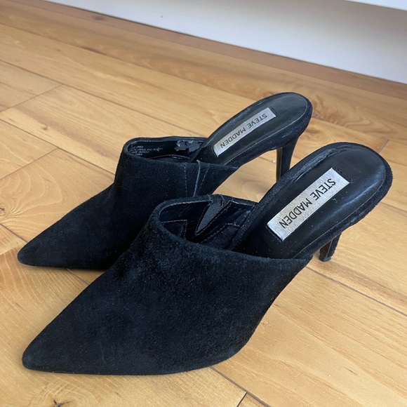 STEVE MADDEN Suede black heels - Picture 1 of 5